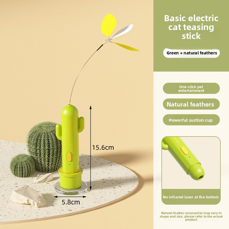 Meow Electric Butterfly Cat Toy – Suction Cup Automatic Interactive Cat Teaser