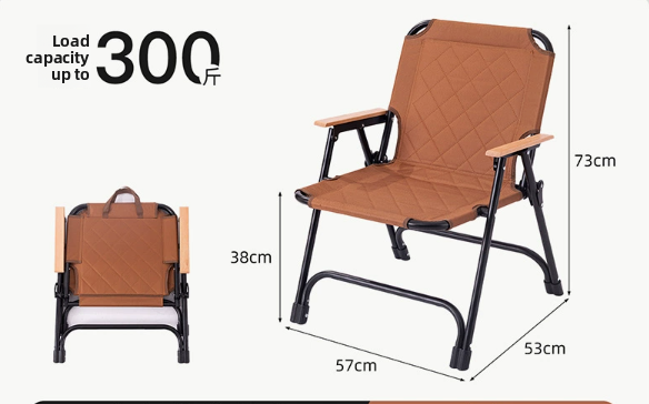 Portable Quilted Folding Chair – Comfortable Outdoor Camping & Travel Seat