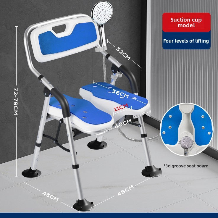 Folding Bath Chair with Safety Support – Comfortable Shower & Bathroom Seat