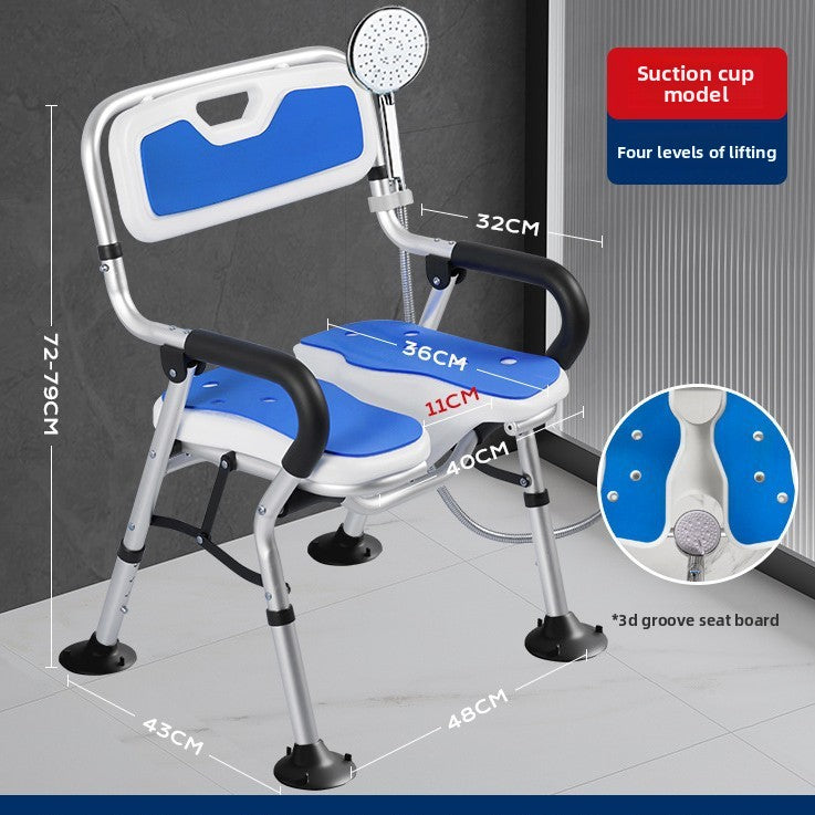 Folding Bath Chair with Safety Support – Comfortable Shower & Bathroom Seat
