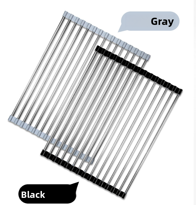 Roll-Up Sink Drain Rack – Over Sink Kitchen Drying Rack