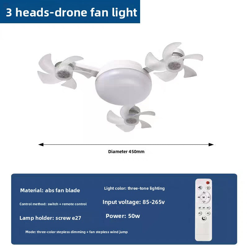 Mute Remote Control Ceiling Fan Light – Modern LED Ceiling Fan with Quiet Airflow