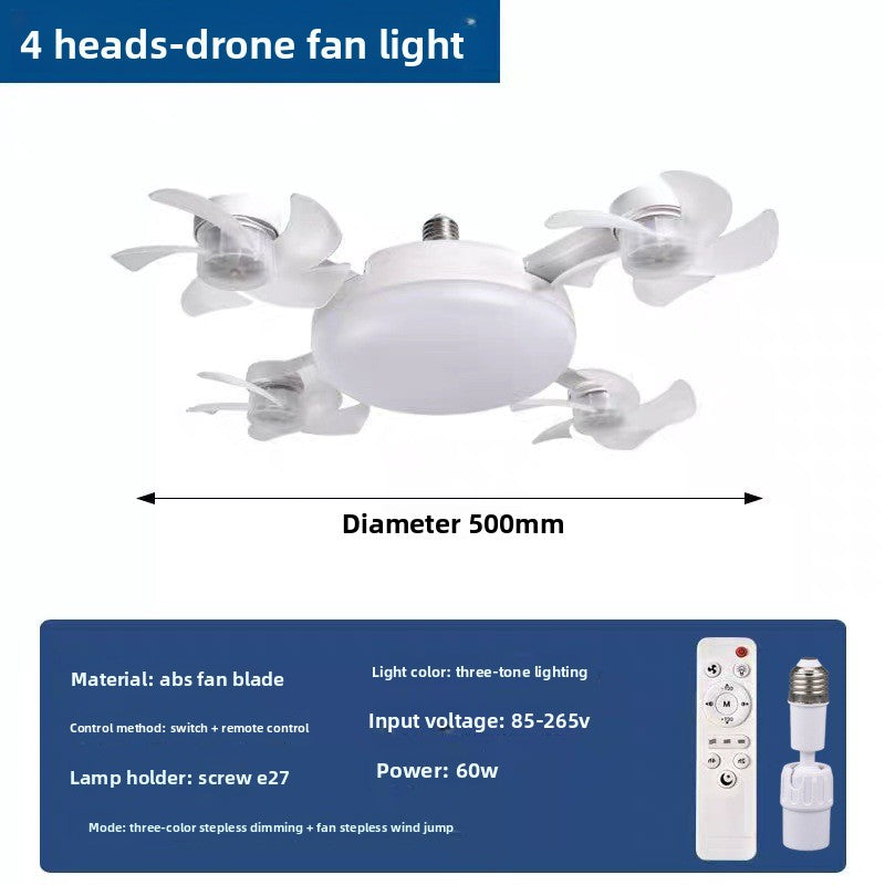Mute Remote Control Ceiling Fan Light – Modern LED Ceiling Fan with Quiet Airflow