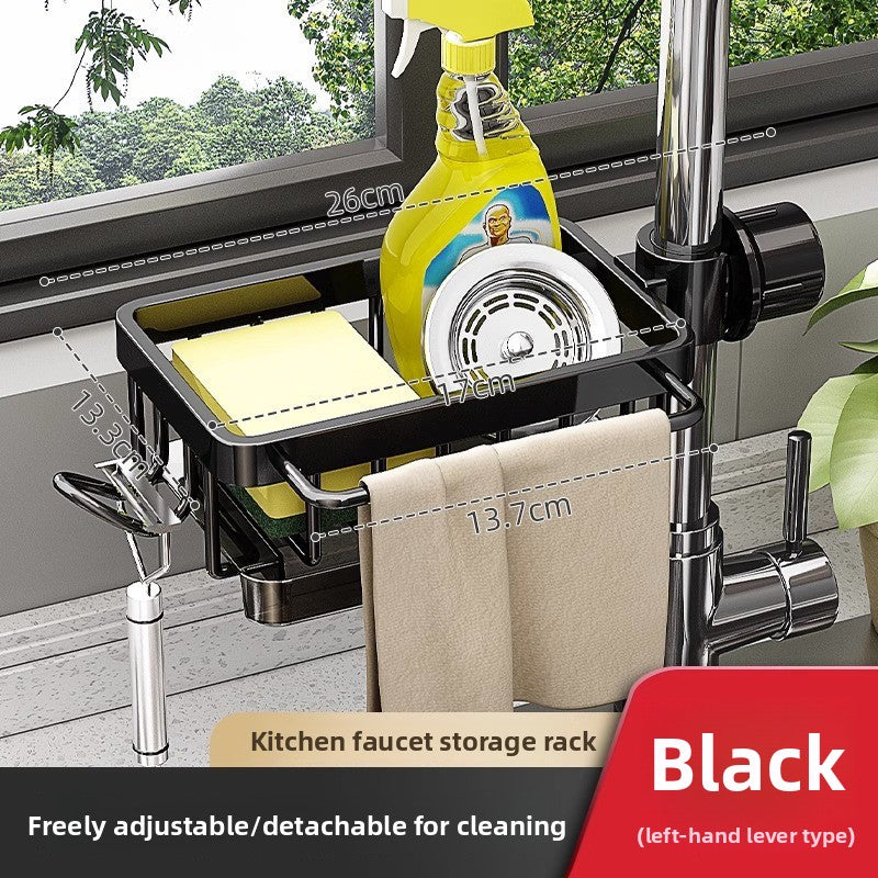 Kitchen Faucet Storage Rack – Space-Saving Sink Organizer for Sponges & Cleaning Tools