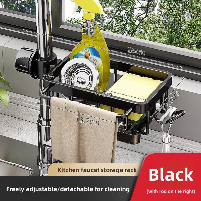 Kitchen Faucet Storage Rack – Space-Saving Sink Organizer for Sponges & Cleaning Tools
