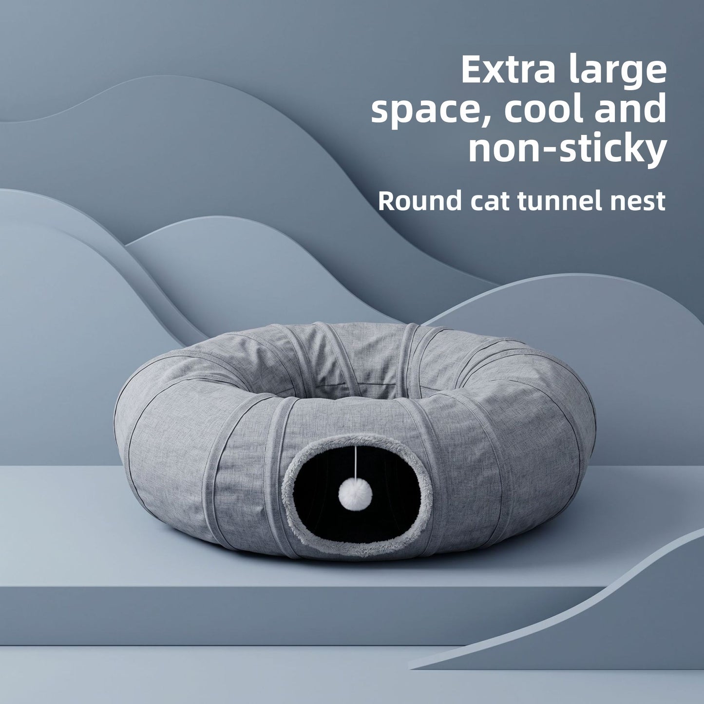 Cozy Cat Tunnel Bed™ – 2-in-1 Sleeping Nest & Play Tunnel