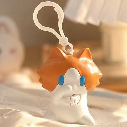Cute Pull-String Cat Bag Charm – Funny Moving Paw Keychain