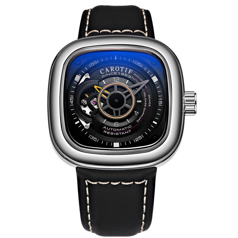 Meow™ Fusion Square Watch – Openwork Large Dial Timepiece