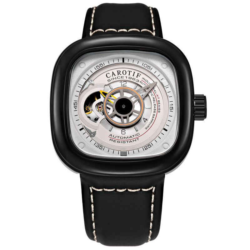 Meow™ Fusion Square Watch – Openwork Large Dial Timepiece