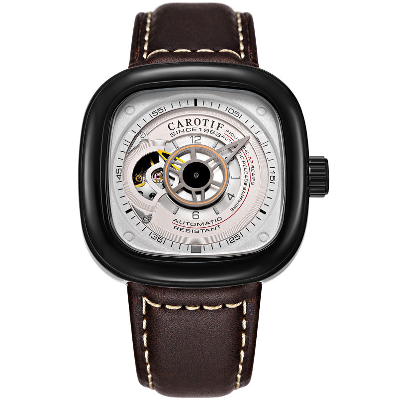 Meow™ Fusion Square Watch – Openwork Large Dial Timepiece